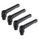 uxcell 4pcs Clamping Lever Adjustable Handles M4 Metric Female Thread Level Handle Hand Knobs Quick Release Black for Lathe Machinery