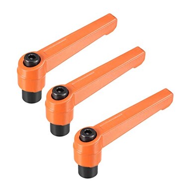 uxcell M8 Handle Adjustable Clamping Lever Push Button Ratchet Female Threaded Stud 3 Pcs