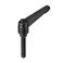 uxcell M8 x 40mm Handle Adjustable Clamping Lever Thread Push Button Ratchet Male Threaded Stud Knobs Quick Release Screw Handles Bolts with Locking Lever Black
