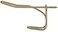 Hardware Essentials 852893 Wire Coat and Hat Hook Brass Plated 2 Pack