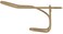 Hardware Essentials 852893 Wire Coat and Hat Hook Brass Plated 2 Pack