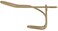 Hardware Essentials 852893 Wire Coat and Hat Hook Brass Plated 2 Pack