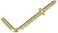 Hillman 3125 Shoulder Hooks Brass 34Inch 25Pack