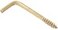 Hardware Essentials 852429 Square Bend Hook Brass 0106 x 34 5 Pack