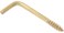 Hardware Essentials 852429 Square Bend Hook Brass 0106 x 34 5 Pack