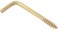 Hardware Essentials 852429 Square Bend Hook Brass 0106 x 34 5 Pack