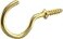 Hardware Essentials 320400 Solid Brass Cup Hooks 58inch 100 Pack
