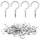 Biaungdo 60 Pcs 1 Ceiling Cup Hooks SelfTapping Screws White