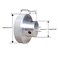 CHANCS Aluminium Alloy Handwheel 50mm2 OD 8mm Bore Knurling Handwheel for Slide Displacement Platform Handle