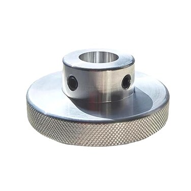 CHANCS Aluminium Alloy Handwheel 50mm2 OD 8mm Bore Knurling Handwheel for Slide Displacement Platform Handle