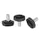 uxcell 20pcs M4 x 6mm Metric Male Thread Knurled Knobs Thumb Screw Clamping Knobs Grip Plastic Handle Hand Knobs with Threaded Stud Black