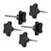 POWERTEC 5 Pack 1420 5 Star Knobs with 2 Threaded Stud Thumb Screw Knobs with bolts for Lawn Mower Umbrella Base Woodworking Tools Jigs Clamps QNB3010