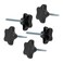POWERTEC 5 Pack 1420 5 Star Knobs with 2 Threaded Stud Thumb Screw Knobs with bolts for Lawn Mower Umbrella Base Woodworking Tools Jigs Clamps QNB3010