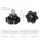 HARFINGTON 2pcs Star Knobs M10 x 16mm 304 Stainless Steel Threaded Stud 46mm Plastic 6Star Head Hand Tightening Thumb Screw Clamping Jig Knob Handle Black