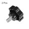 HARFINGTON 2pcs Star Knobs M10 x 16mm 304 Stainless Steel Threaded Stud 46mm Plastic 6Star Head Hand Tightening Thumb Screw Clamping Jig Knob Handle Black