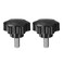 HARFINGTON 2pcs Star Knobs M10 x 20mm 304 Stainless Steel Threaded Stud 46mm Plastic 6Star Head Hand Tightening Thumb Screw Clamping Jig Knob Handle Black