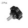 HARFINGTON 2pcs Star Knobs M10 x 20mm 304 Stainless Steel Threaded Stud 46mm Plastic 6Star Head Hand Tightening Thumb Screw Clamping Jig Knob Handle Black