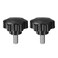 HARFINGTON 2pcs Star Knobs M10 x 20mm 304 Stainless Steel Threaded Stud 46mm Plastic 6Star Head Hand Tightening Thumb Screw Clamping Jig Knob Handle Black