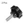 HARFINGTON 2pcs Star Knobs M10 x 32mm 304 Stainless Steel Threaded Stud 46mm Plastic 6Star Head Hand Tightening Thumb Screw Clamping Jig Knob Handle Black