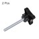 HARFINGTON 2pcs Star Knobs M8 x 70mm Male Thread Plastic 4Star Stud Knob Hand Tightening Clamping Screw Replacement Threaded Handle Black