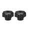 uxcell 2pcs Star Knobs M10 Metric Female Thread 485mm 7Point Star Plastic Head Through Hole Brass Insert Screwin Threaded Hand Knob Clamping Handles Jig Knobs Black