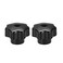 uxcell 2pcs Star Knobs M10 Metric Female Thread 485mm 7Point Star Plastic Head Through Hole Brass Insert Screwin Threaded Hand Knob Clamping Handles Jig Knobs Black