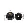 uxcell 2pcs Star Knobs M6 Metric Female Thread 31mm 7Point Star Plastic Head Through Hole Brass Insert Screwin Threaded Hand Knob Clamping Handles Jig Knobs Black