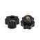 uxcell 2pcs Star Knobs M6 Metric Female Thread 31mm 7Point Star Plastic Head Through Hole Brass Insert Screwin Threaded Hand Knob Clamping Handles Jig Knobs Black