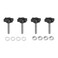 uxcell 4pcs Star Clamping Knobs with Nuts Washers M8 x 45mm Metric 304 Stainless Steel Male Thread 38mm 6Star Plastic Head Threaded Stud Hand Knobs Handles Thumb Screws Black