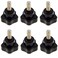 YXQ M6 Star Hand Knobs Tightening Screw Male Thread Stud Clamping Handle Grip Plastic Black Cap M6x10mm Thread 30mm Dia Base Head Black Plastic 6Pcs