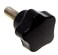 YXQ M6 Star Hand Knobs Tightening Screw Male Thread Stud Clamping Handle Grip Plastic Black Cap M6x10mm Thread 30mm Dia Base Head Black Plastic 6Pcs