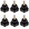 YXQ M6 Star Hand Knobs Tightening Screw Male Thread Stud Clamping Handle Grip Plastic Black Cap M6x10mm Thread 30mm Dia Base Head Black Plastic 6Pcs