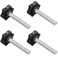 ZLYY Black M8 x 60mm Thread Replacement Star Hand Screwon Knobs Hex Quick Clamping Bolt Knob Pack of 4 Set