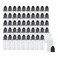 Eau 15ml LDPE Plastic Thin Tip Dropper Bottles Small Empty Squeeze Dropper Bottles 50PCS Black Caps BPA Free