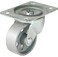 Shepherd Hardware 9782 4Inch Cast Iron Swivel Plate Caster 500lb Load CapacitySilver
