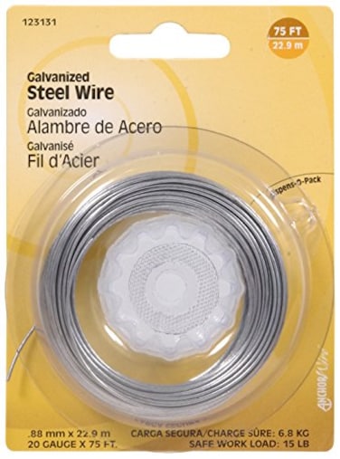 Hillman The Group 123131 20 Gauge Galvanized Wire 75Feet 1Pack Assorted