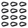Antrader M6 Stainless Steel Thimble for 14 Diameter Wire Rope Cable Thimbles Rigging12 Pack Black