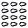 Antrader M6 Stainless Steel Thimble for 14 Diameter Wire Rope Cable Thimbles Rigging12 Pack Black