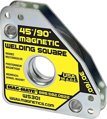 Mag-Mate MAGMate WS301 Standard Magnetic Welding Square Durable Tool with Release Handle Versatile Angles Large Finger Hole 60 lbs Holding Capacity