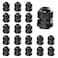 AMPELE Cable Gland 20 Pack PG21 Waterproof Adjustable 1318mm Nylon Cable Glands Joints With Gaskets BlackPG21