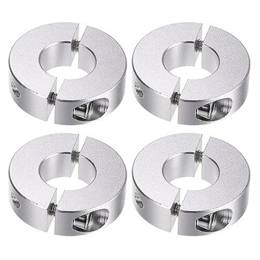 HARFINGTON 4pcs Double Split Shaft Collar for 18mm Shaft Set Screw ClampOn Collars 40mm OD 12mm Width for Stoppers Position Hold Timing Pulleys Machine Tools Industry Anodization