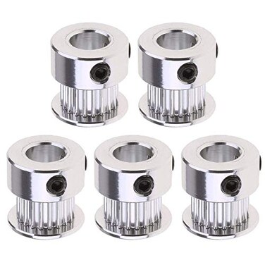 Saipor Saiper GT2 Timing Belt Pulley 20 Teeth Bore 8mm5pcs Aluminum Synchronous Wheel for 3D Printer