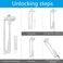 XCHTX 2PK Magnetic Key for AntiTheft Security SlatwallPeg Hook Magnet Key