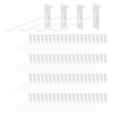 Polmart Heavy Duty 10 GridwallGrid Panel Hooks White 84Pack 10inch
