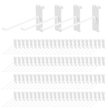 Polmart Heavy Duty 8 GridwallGrid Panel Hooks White 96Pack 8inch