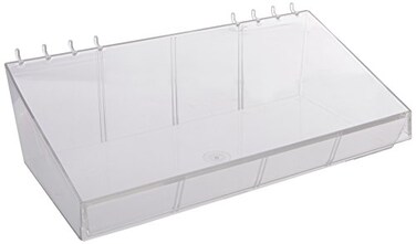 Azar Displays 556115 13 Width by 7 Diameter by 4 Height Divider Bin 4 Pack