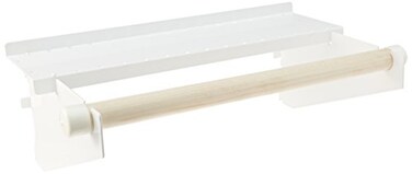 Wall Control Paper Towel Holder and Dowel Rod Pegboard Shelf Assembly for Pegboard and Slotted Tool Board White