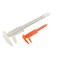 uxcell Vernier Caliper 80mm 150mm Mini Double Scale Plastic Ruler Measuring Tool White Orange 1 Set