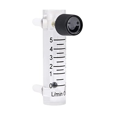 CNBTR Oxygen Flow Meter 05 LPM Acylic Flowmeter Gas Acrylic Metal Fitting for Oxygen Air Gas Conectrator