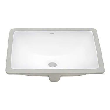 Ruvati 16 x 1134 inch Undermount Bathroom Sink White Rectangular Porcelain Ceramic with Overflow Small Bathroom Sink for Vanity Durable Bath Sinks Ideal Bathroom Sinks RVB0718